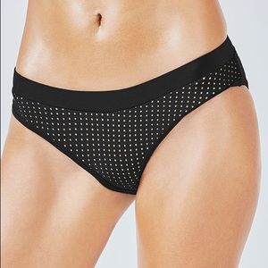 NWT FABLETICS Black Valentina Perforated Bikini Bottom